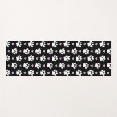 Tapis De Yoga Paw Motif, Chien Paws, White Paws, Lilac Hearts (Devant (Horizontal))