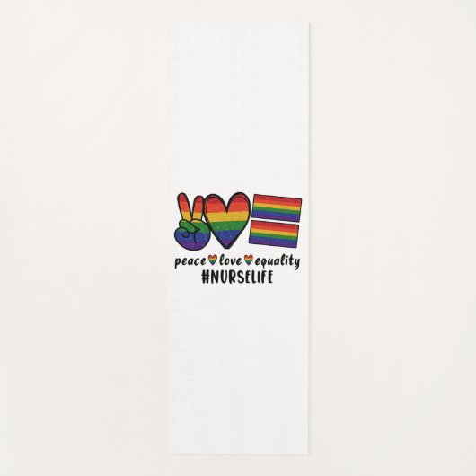 Tapis De Yoga Peace Love Equality Nurse LGBT (Devant)
