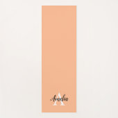 Tapis De Yoga Peach Monogram Script Yoga Mat (Devant)