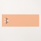 Tapis De Yoga Peach Monogram Script Yoga Mat (Devant (Horizontal))