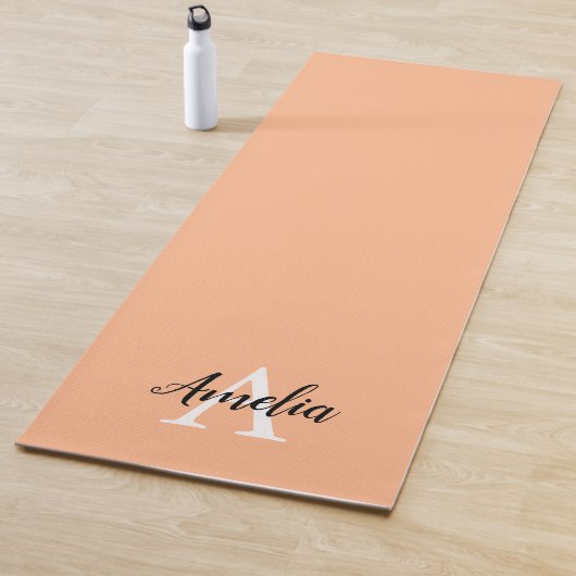 Tapis De Yoga Peach Monogram Script Yoga Mat (En situation)