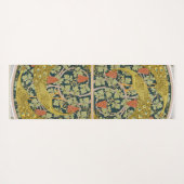 Tapis De Yoga Peacock Art Nouveau Style rond design complexe (Dos (Horizontal))