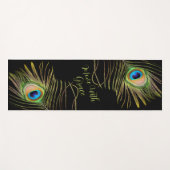 Tapis De Yoga Peacock Feather – Move With Grace Motivational (Devant (Horizontal))