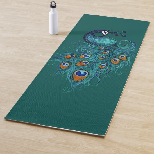 Tapis De Yoga Peacock Feathers (En situation)