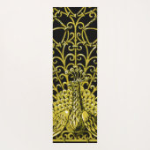 Tapis De Yoga Peacock Gold Art Nouveau (Dos)