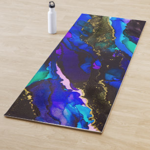 Tapis De Yoga Peinture à l'encre d'alcool étonnante Yoga Mat