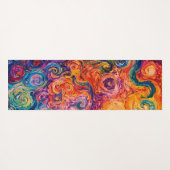 Tapis De Yoga Peinture à l'huile de tourbillons psychédélique (Dos (Horizontal))