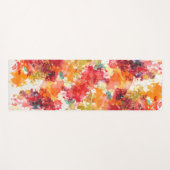 Tapis De Yoga Peinture Abstraite d'aquarelle orange brillante (Devant (Horizontal))
