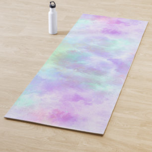 Tapis De Yoga Peinture d'aquarelle Pastel Rainbow Cravate-Dye