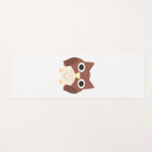 Tapis De Yoga peinture de hibou (Devant (Horizontal))