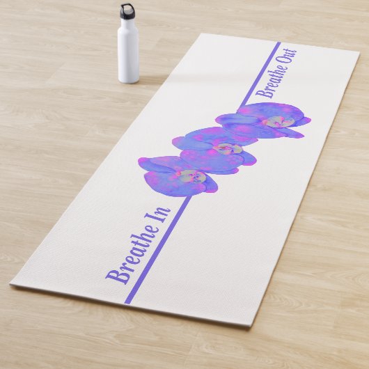 Tapis De Yoga Peinture d'orchidée violette violette (En situation)