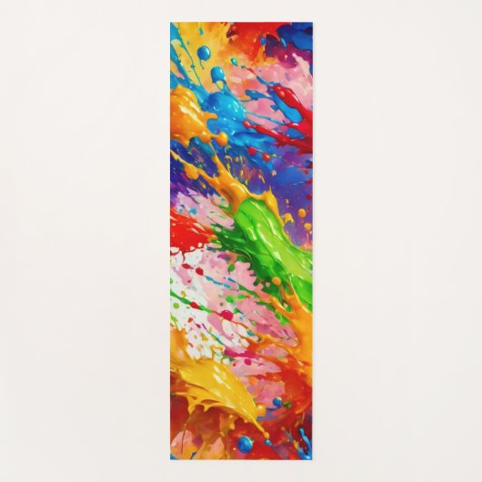 Tapis De Yoga Peinture humide colorée design (Devant)