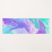 Tapis De Yoga Peinture numérique Abstraite en marbre violet (Devant (Horizontal))