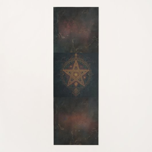 Tapis De Yoga Pentagramme Orné  (Devant)