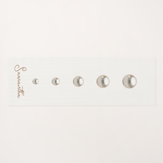 Tapis De Yoga Perles blanches (Dos (Horizontal))