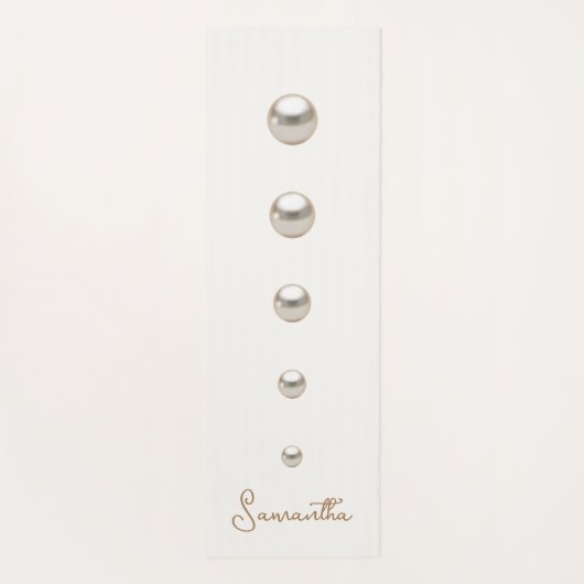 Tapis De Yoga Perles blanches (Dos)