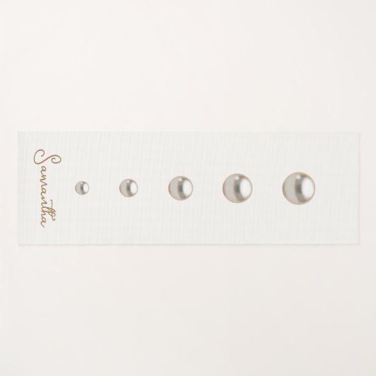 Tapis De Yoga Perles blanches (Devant (Horizontal))