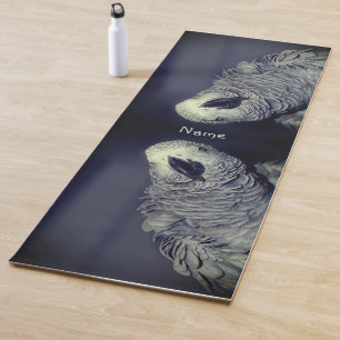 Tapis De Yoga Perroquet gris d'Afrique mignon oiseau Personnalis