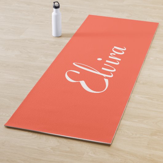 Tapis De Yoga Persimmon nom élégant | Style tendance (En situation)