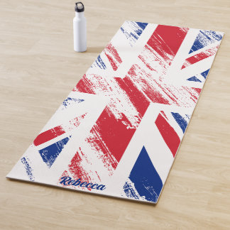 Tapis De Yoga Personalize Old Vintage Grunge United Kingdom Flag