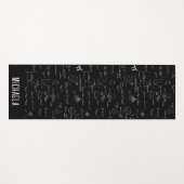 Tapis De Yoga Personalized Black and White Math Formulas (Devant (Horizontal))