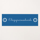 Tapis De Yoga Personalized Cute Name Script And Calligraphy Blue (Devant (Horizontal))
