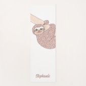 Tapis De Yoga Personalized Happy Sloth Cute (Devant)