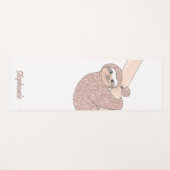 Tapis De Yoga Personalized Happy Sloth Cute (Devant (Horizontal))