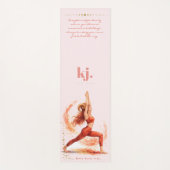 Tapis De Yoga Personalized Illustrated Aries Zodiac Quote (Devant)