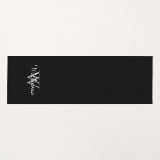 Tapis De Yoga Personalized Monogram Custom Name and Initial (Devant (Horizontal))