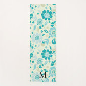 Tapis De Yoga Personalized monogram elegant floral pattern (Devant)
