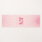 Tapis De Yoga Personalized Monogram Initials Pink Yoga Mat (Devant (Horizontal))