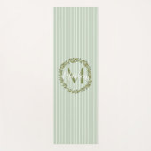 Tapis De Yoga Personalized Olive Wreath Monogram  (Devant)