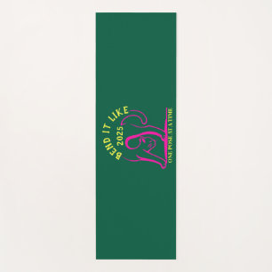 Tapis De Yoga Personnalisable "Plier comme 2025" Yoga Cat