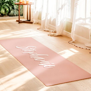 Tapis de yoga personnalisé au nom personnalisé en