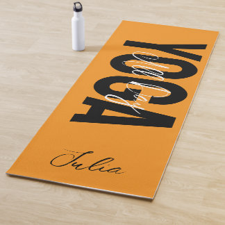 Tapis de Yoga Personnalisé avec Nom et Couleur Gra