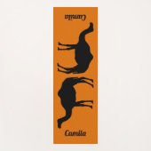 Tapis de yoga personnalisé avec silhouette dos cha (Devant)