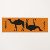 Tapis de yoga personnalisé avec silhouette dos cha (Devant (Horizontal))