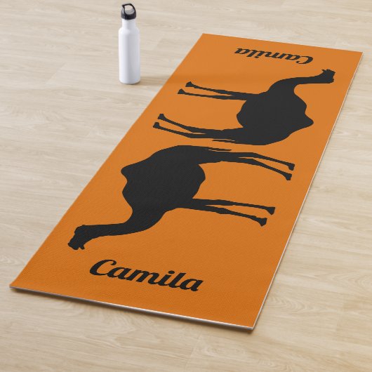 Tapis de yoga personnalisé avec silhouette dos cha (En situation)