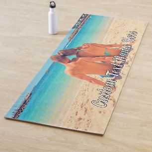 Tapis de yoga personnalisé avec votre photo et tex