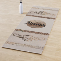 Tapis de yoga personnalisé Fleur de Lotus Bambou T