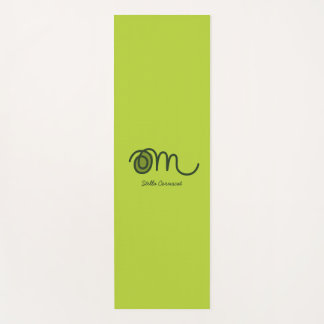 Tapis de Yoga Personnalisé Minimaliste Om Manuscri