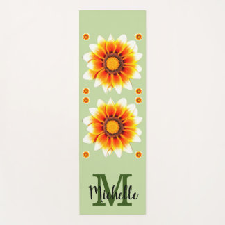 Tapis De Yoga Personnalisé Monogramme Floral