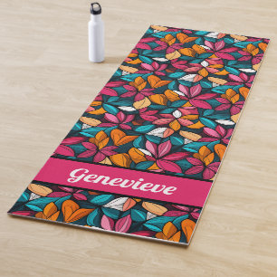 Tapis De Yoga Personnalisé Namaste Fantastique motif floral