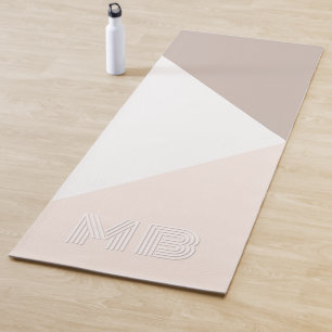 Tapis De Yoga Personnalisé Neutre ivoire Beige Taupe Brown natur
