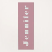 Tapis De Yoga Personnalisé rose et nom (Devant)