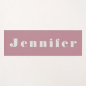 Tapis De Yoga Personnalisé rose et nom (Devant (Horizontal))