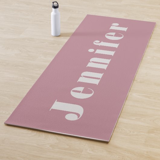 Tapis De Yoga Personnalisé rose et nom (En situation)