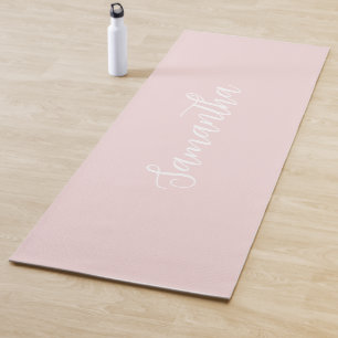 Tapis de Yoga Personnalisé Rose Moderne