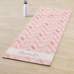 Tapis De Yoga Personnalisé rose moderne